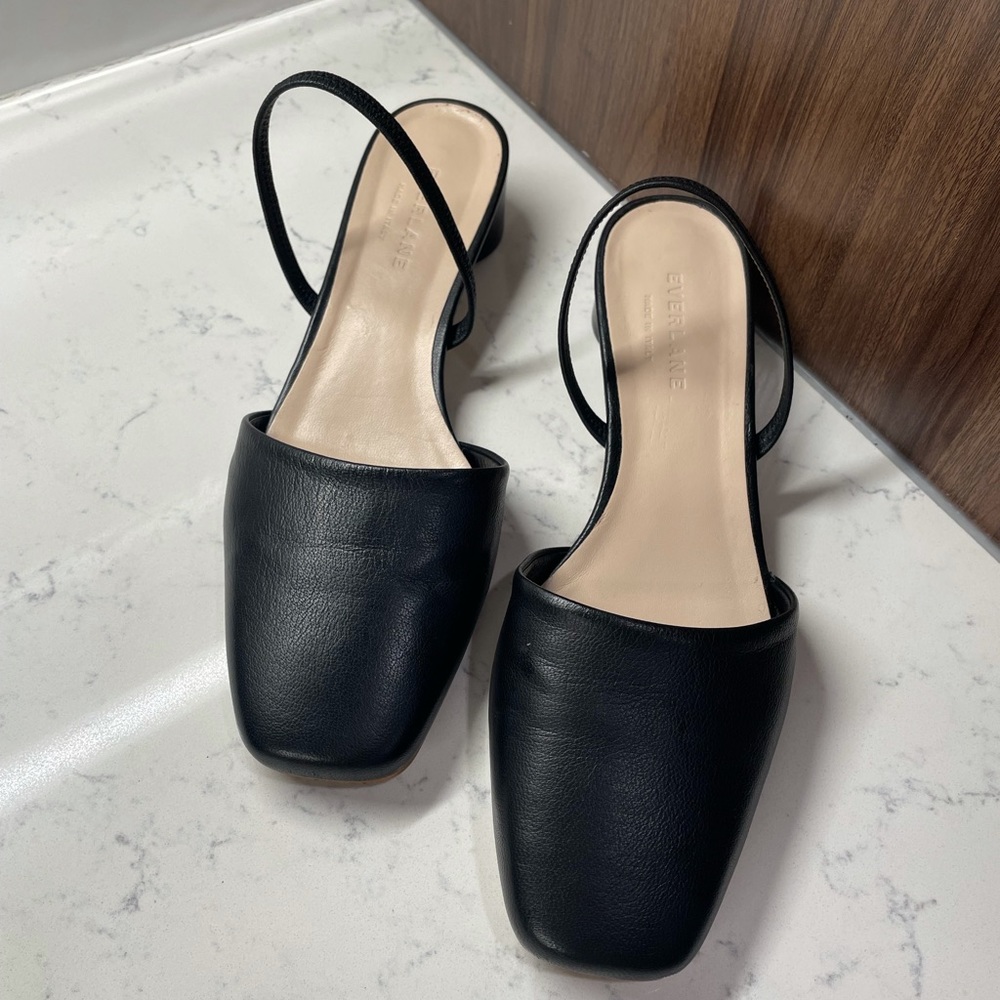 Everlane Tapered Square Toe Slingback size 8